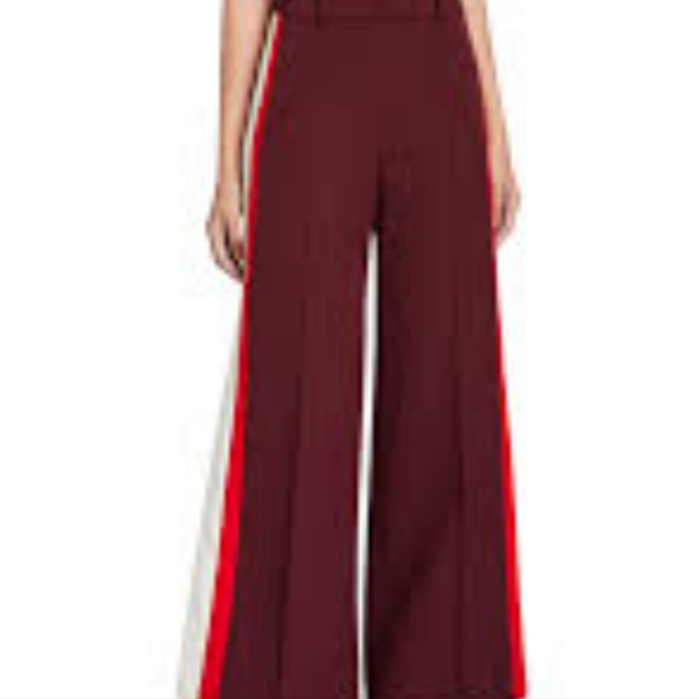 Milly Hayden Pintucked Sustainable Cady Pants w/ Side Stripes